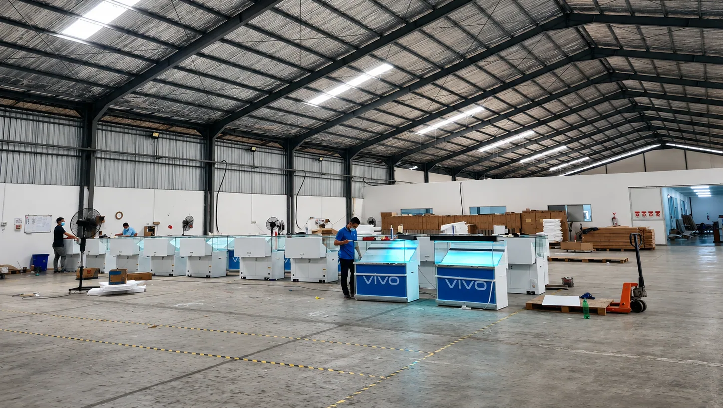 Vivo Display Showcase Construction